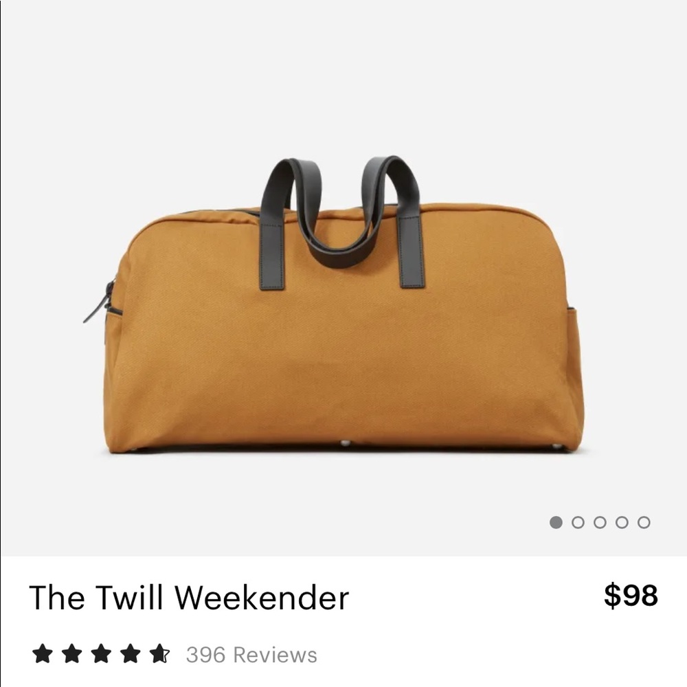 Everlane Twill Weekender in Golden Brown